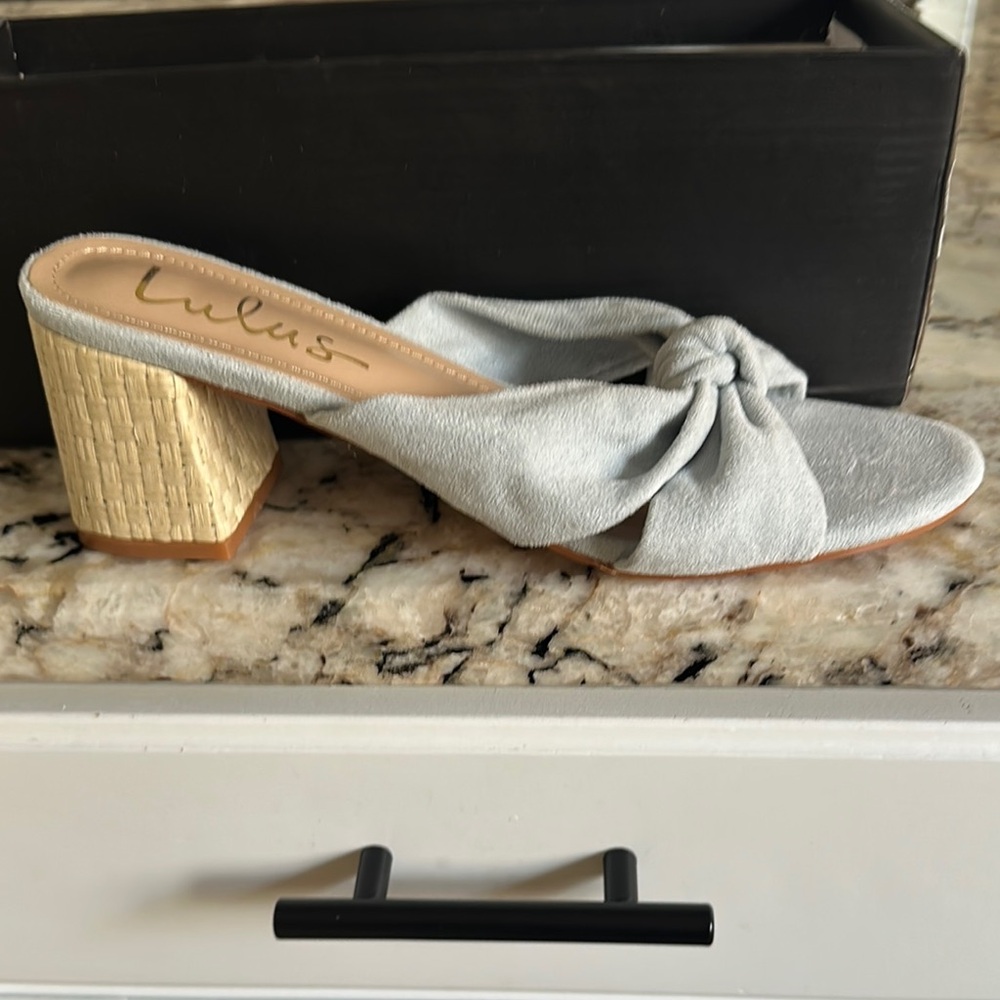 Lulu's Knotted Block Heel Sandals